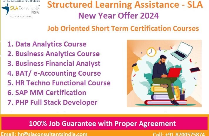 100% Placement in Business Analyst Course in Delhi, with Free Python by SLA Consultants Institute in Delhi, NCR, Record to Report Analytics Certification [100% Placement, Learn New Skill of ’24] get SBI Data Science Professional Training,